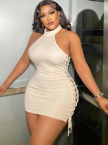 SHIRRING HOTTIE LACE DRESS
