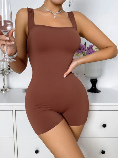 PLUS CURVY RIBBED YOGA JUMPSUIT