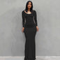 Casual Trumpet Maxi Dress
