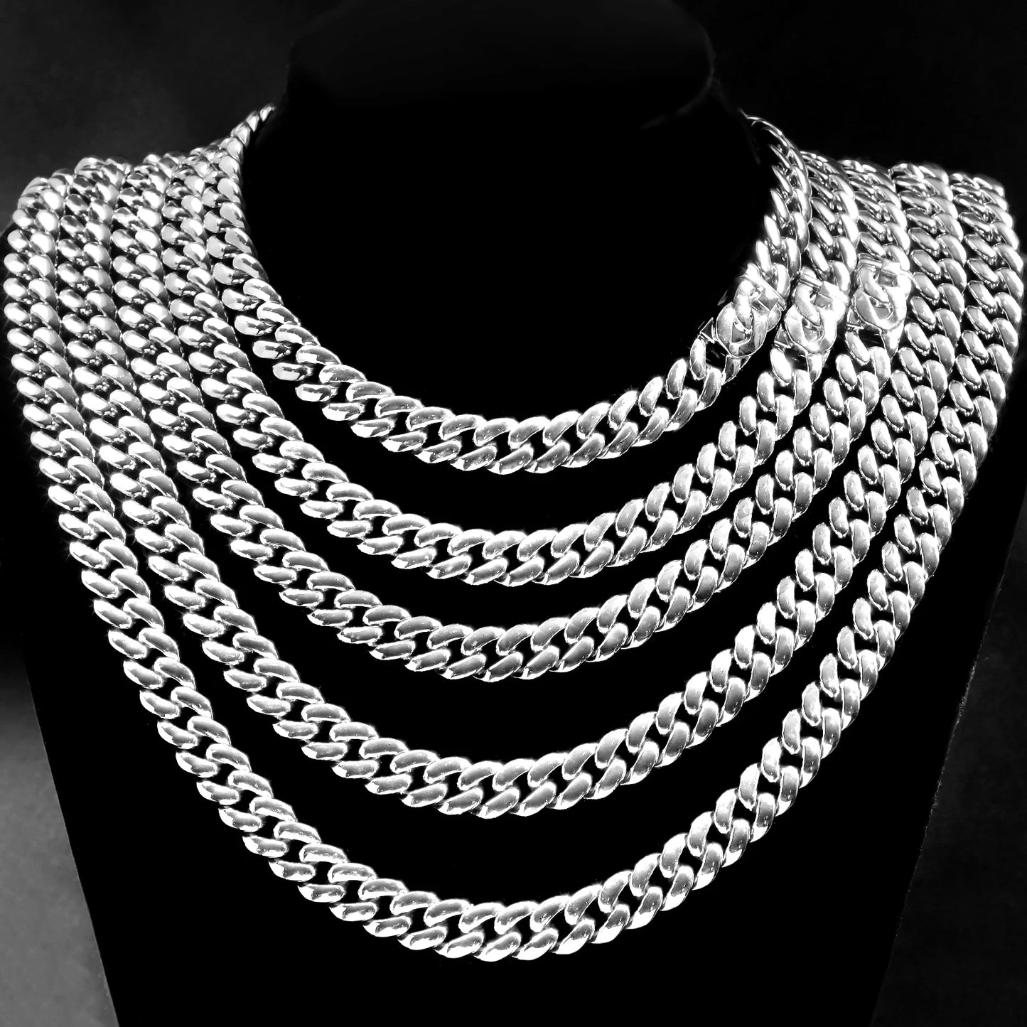 PLATINUM CUBAN LINK MENS NECKLACE