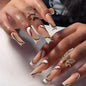 24 PCS SHIMMER LONG LUXURY PRESS ON NAILS