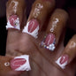 Blue Alligator Skin Duck Shape Nails