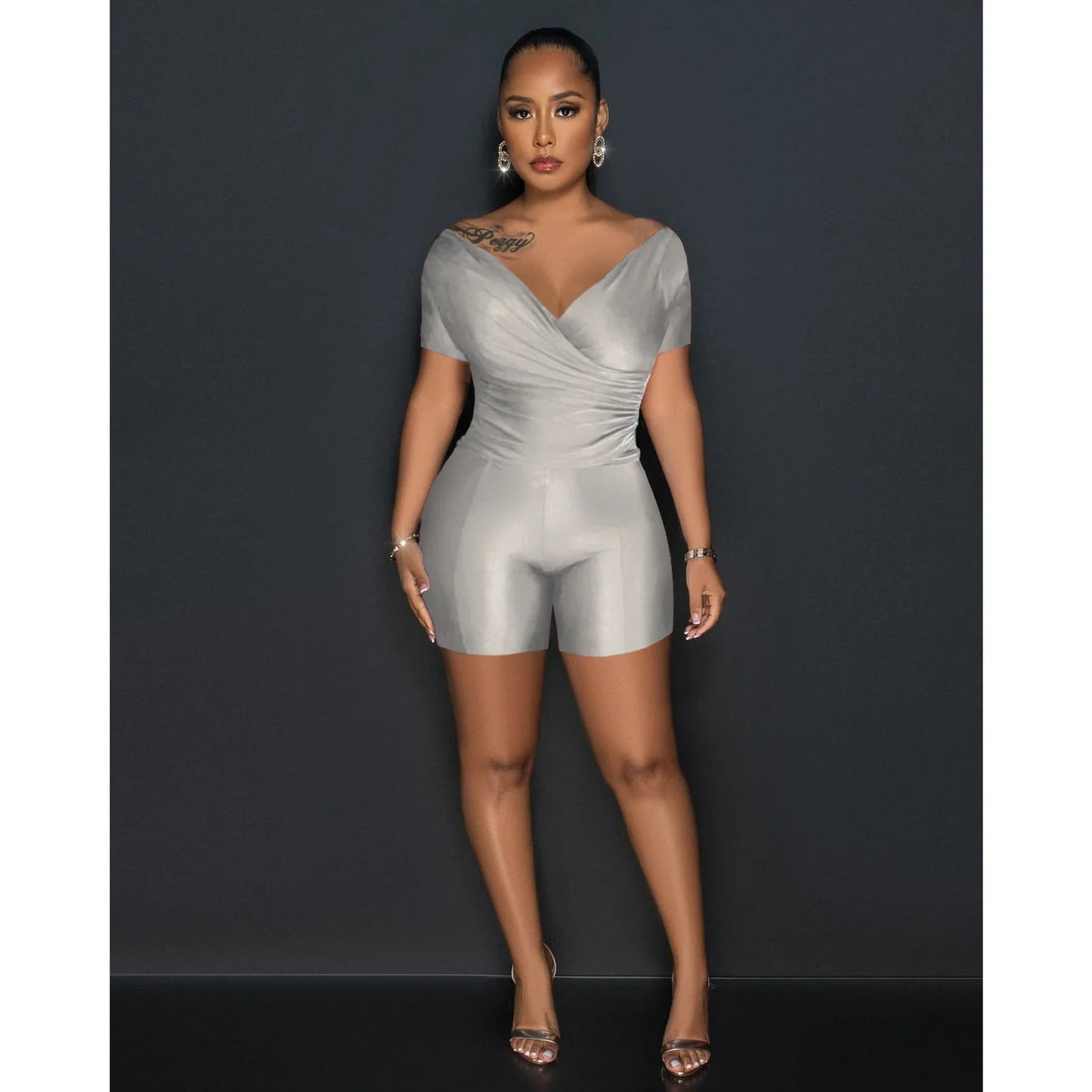 SHEER SATIN 2 PIECE SET