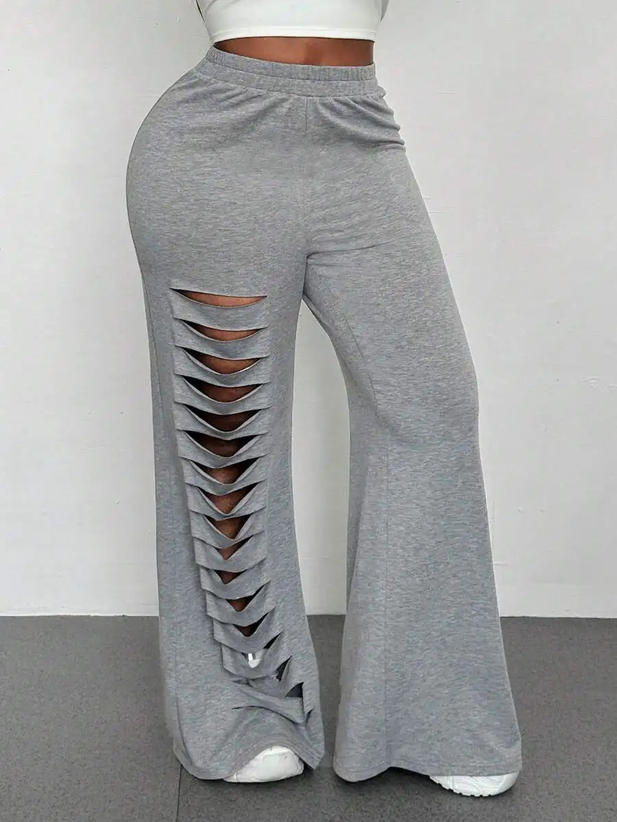 NEXT LEVEL DISTRESSED PLUS CURVY LEGGINGS