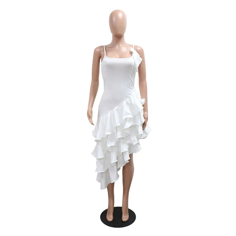 BODYCON TIERED RUFFLE DRESS