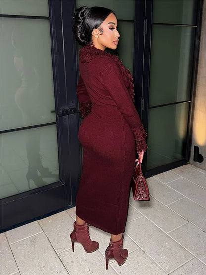 ALLURING VNECK DRESS