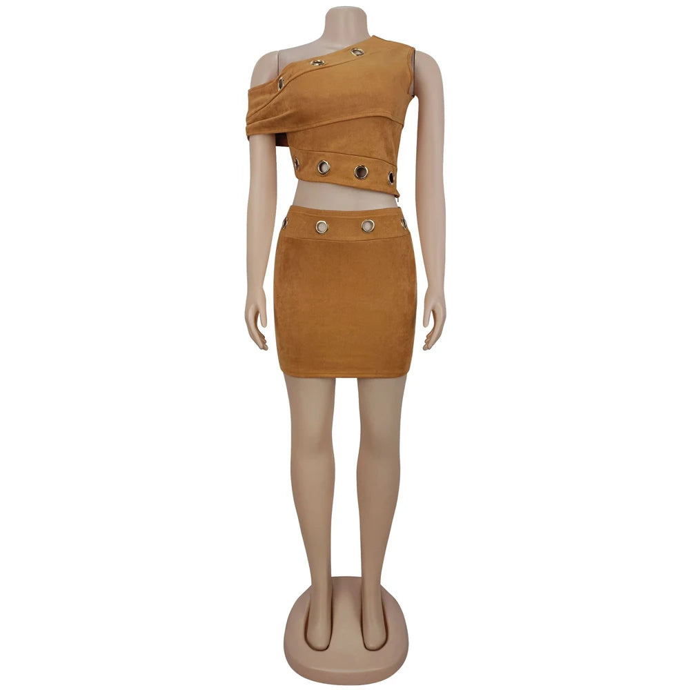 SUEDE 2 PIECE SET