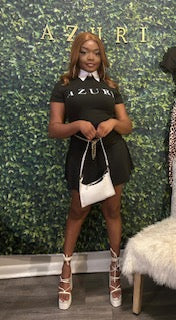 BLACK AND WHITE AZURI CROP TOP