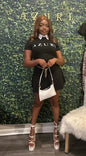 BLACK AND WHITE AZURI CROP TOP